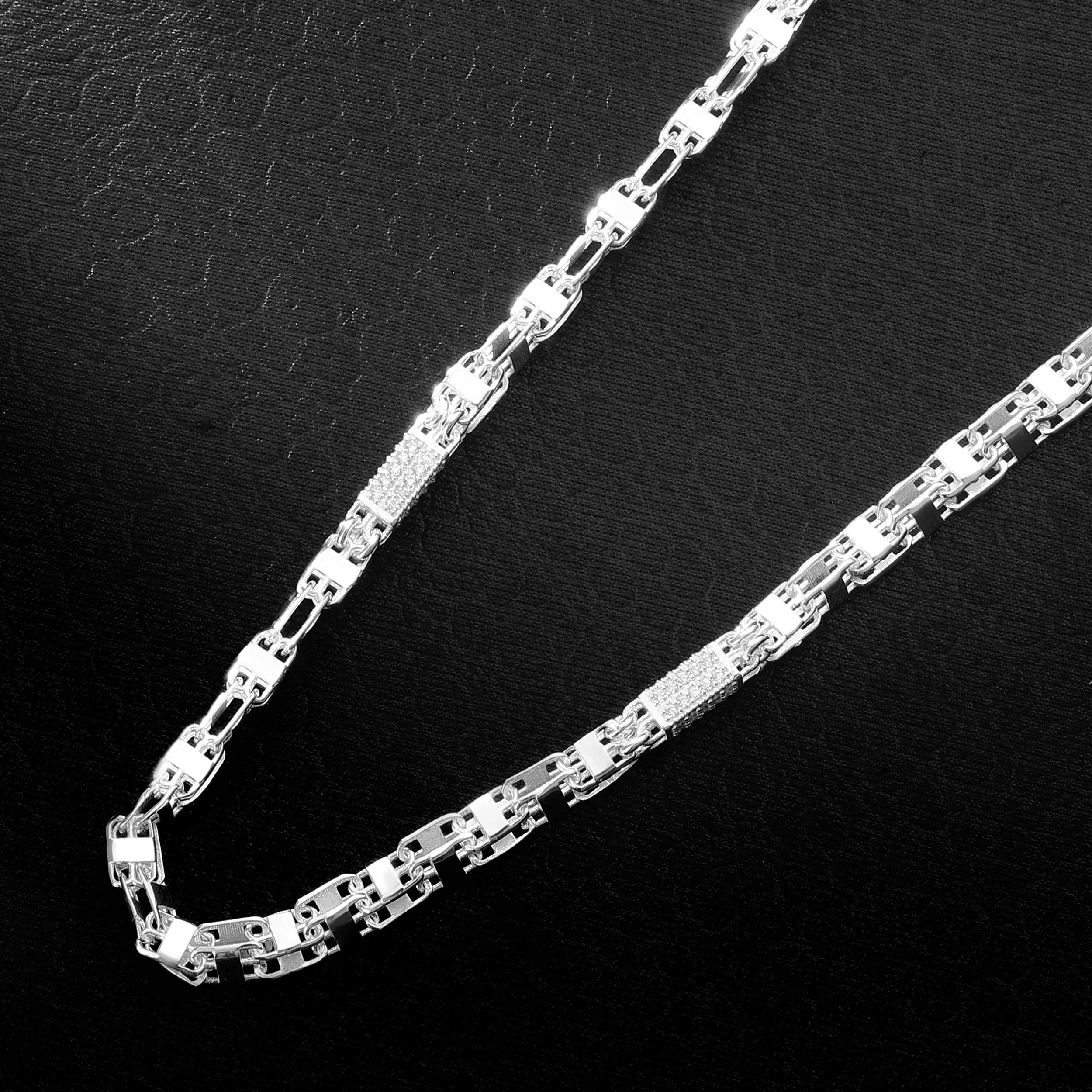 Käfigkette Iced Out - 4mm breit - Silber 925