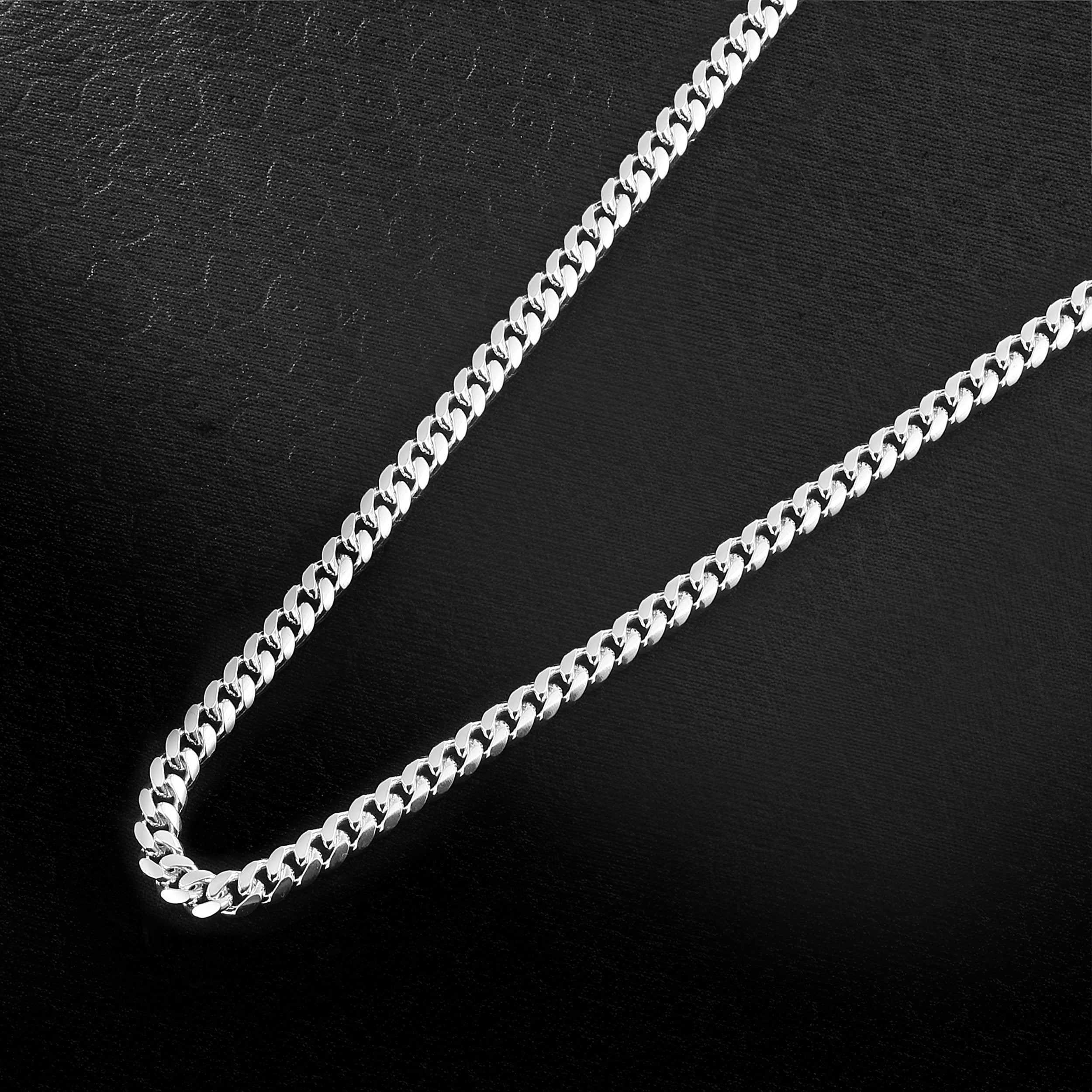 5mm - Miami Cuban Link Chain Panzerkette - 925 Silber