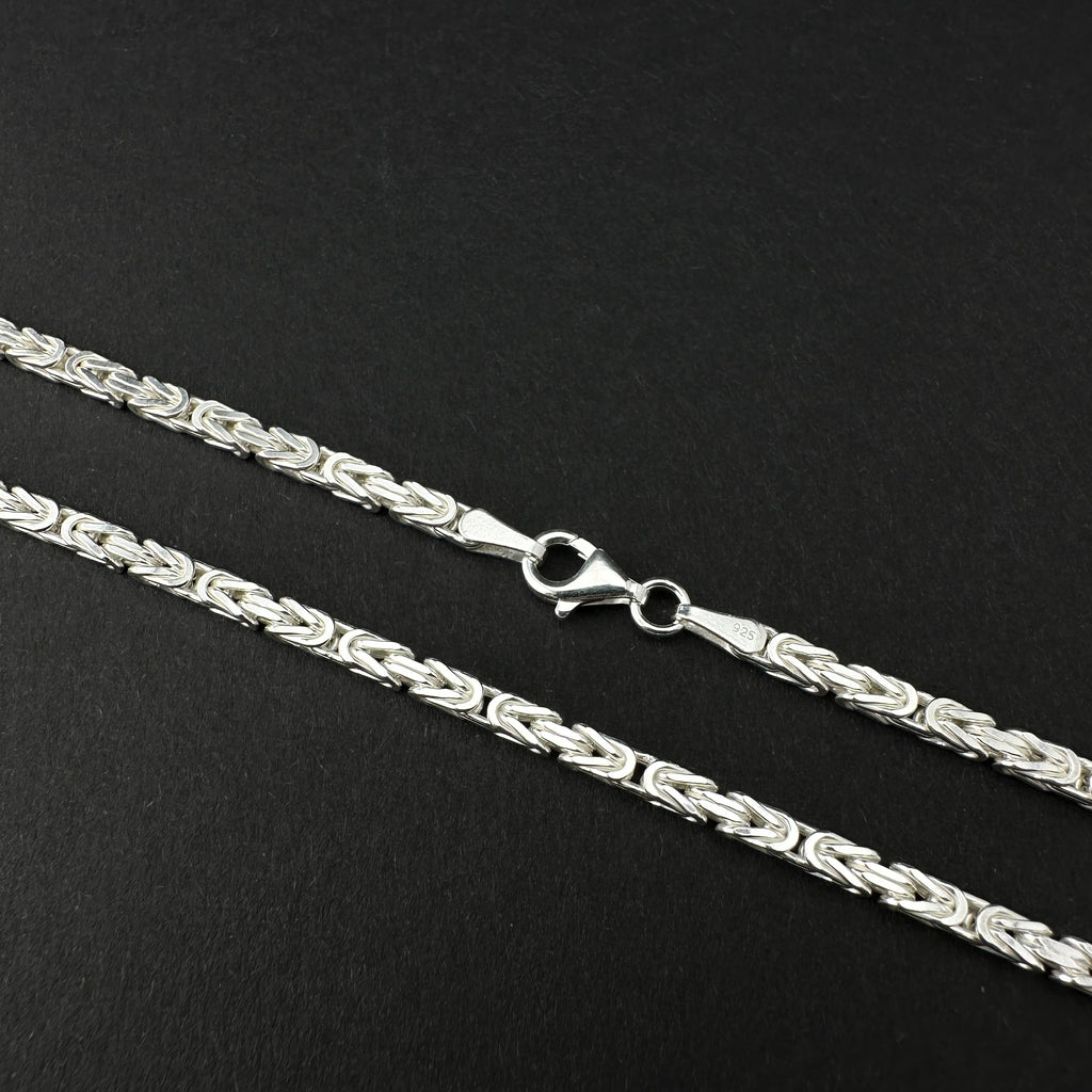 Königskette - 925er breit Silber 3mm -